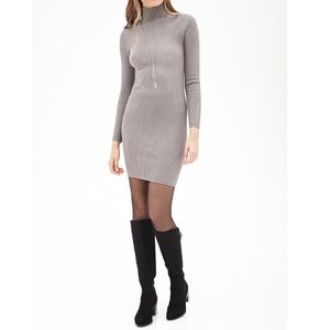 Grey sweater dress